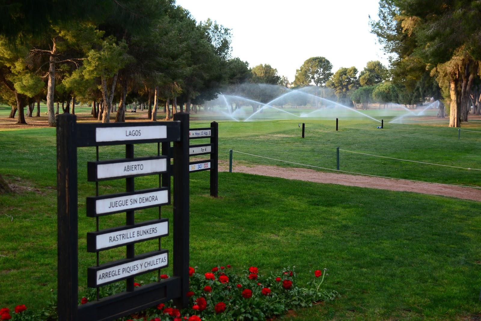 Escorpion Golf, mature tree lined parkland fairway near Betera north of Valencia
