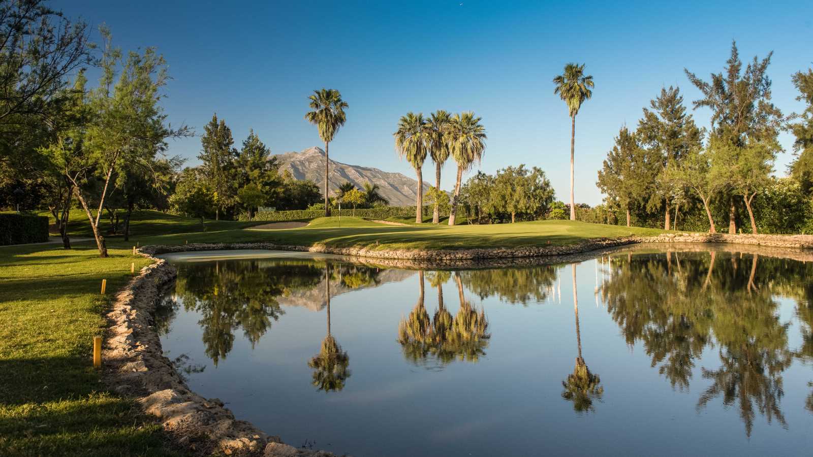 La Quinta Golf, rolling fairways climbing the hills of Nueva Andalucia near Marbella, Andalusia, Spain