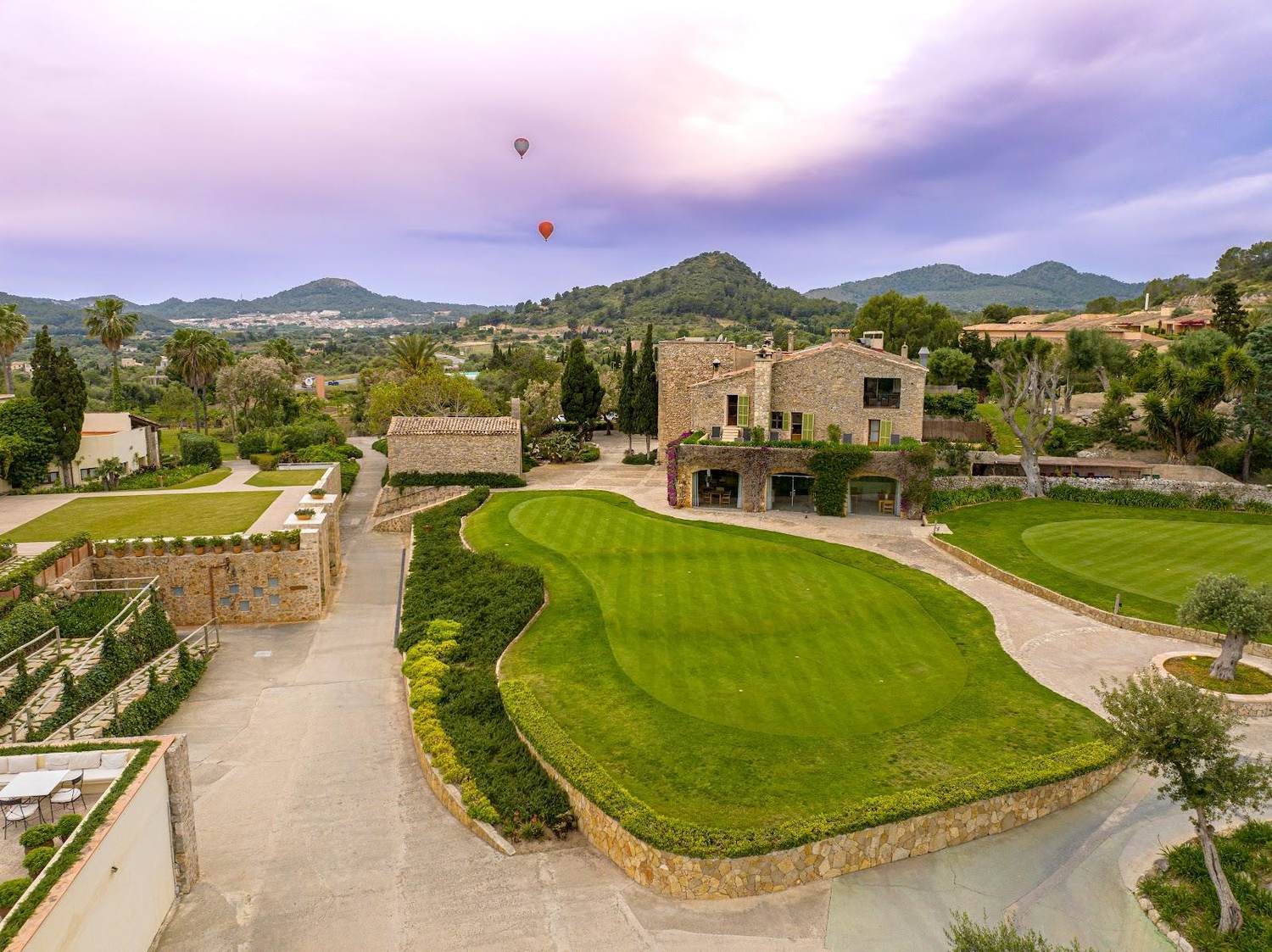 Pula Golf, fairway and pines near Son Servera in east Mallorca, Spain