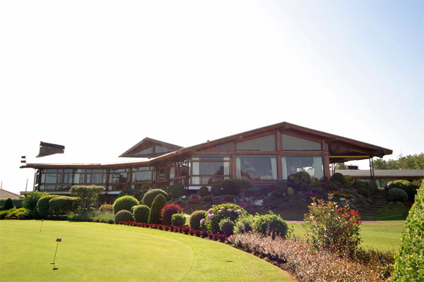 Real Sociedad de Golf de Neguri, wooded parkland fairway near the sea at Getxo outside Bilbao, Spain
