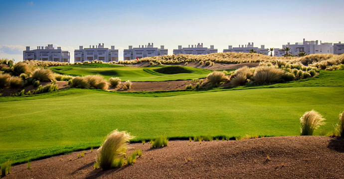 Saurines de la Torre golf course, desert style fairways and dunes near the Mar Menor in Murcia, Spain