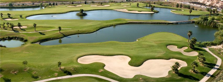 Sherry Golf Jerez, parkland fairway with water hazard near Jerez de la Frontera, Cadiz, Spain