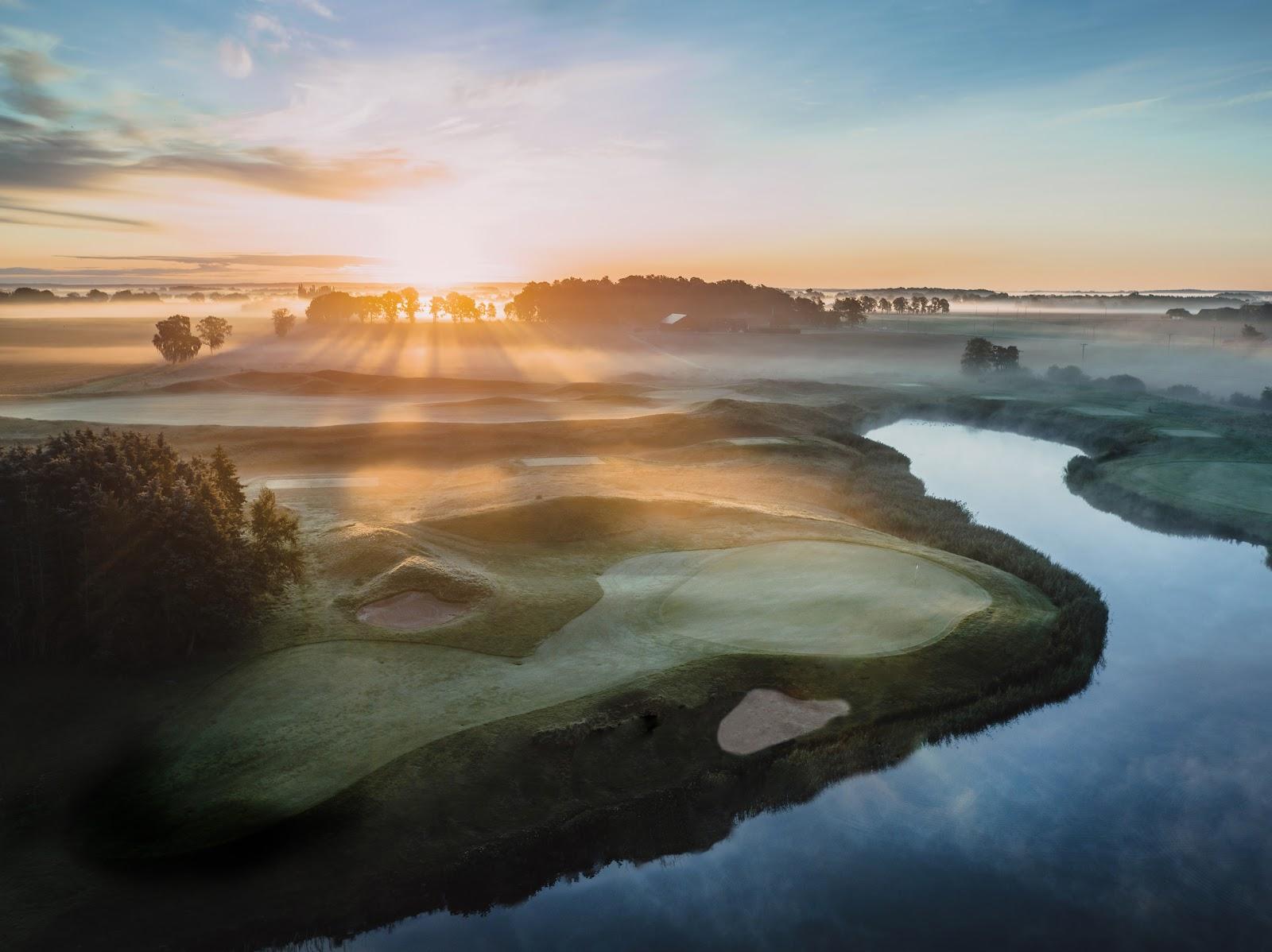 Vasatorp Golf Club Tournament Course, open links style fairway near Helsingborg in Skane, southern Sweden