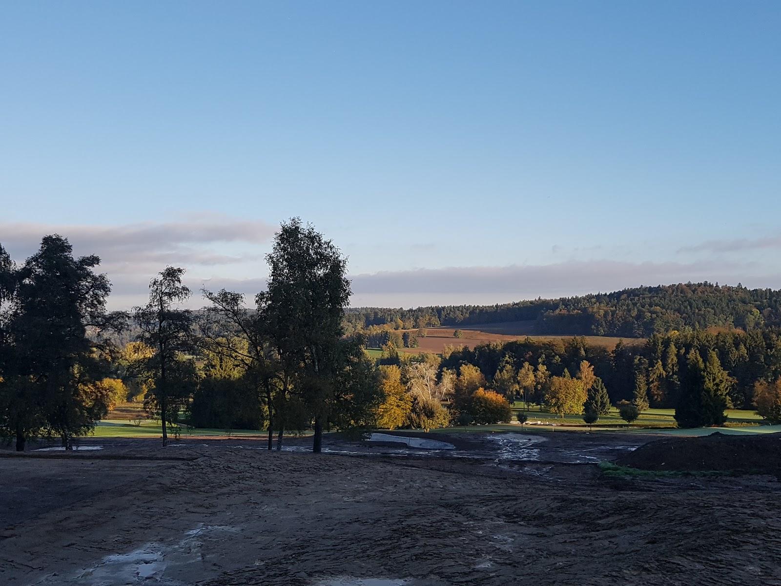 Golf & Country Club Zurich, parkland fairway in the hills above Lake Zurich at Zumikon, Switzerland