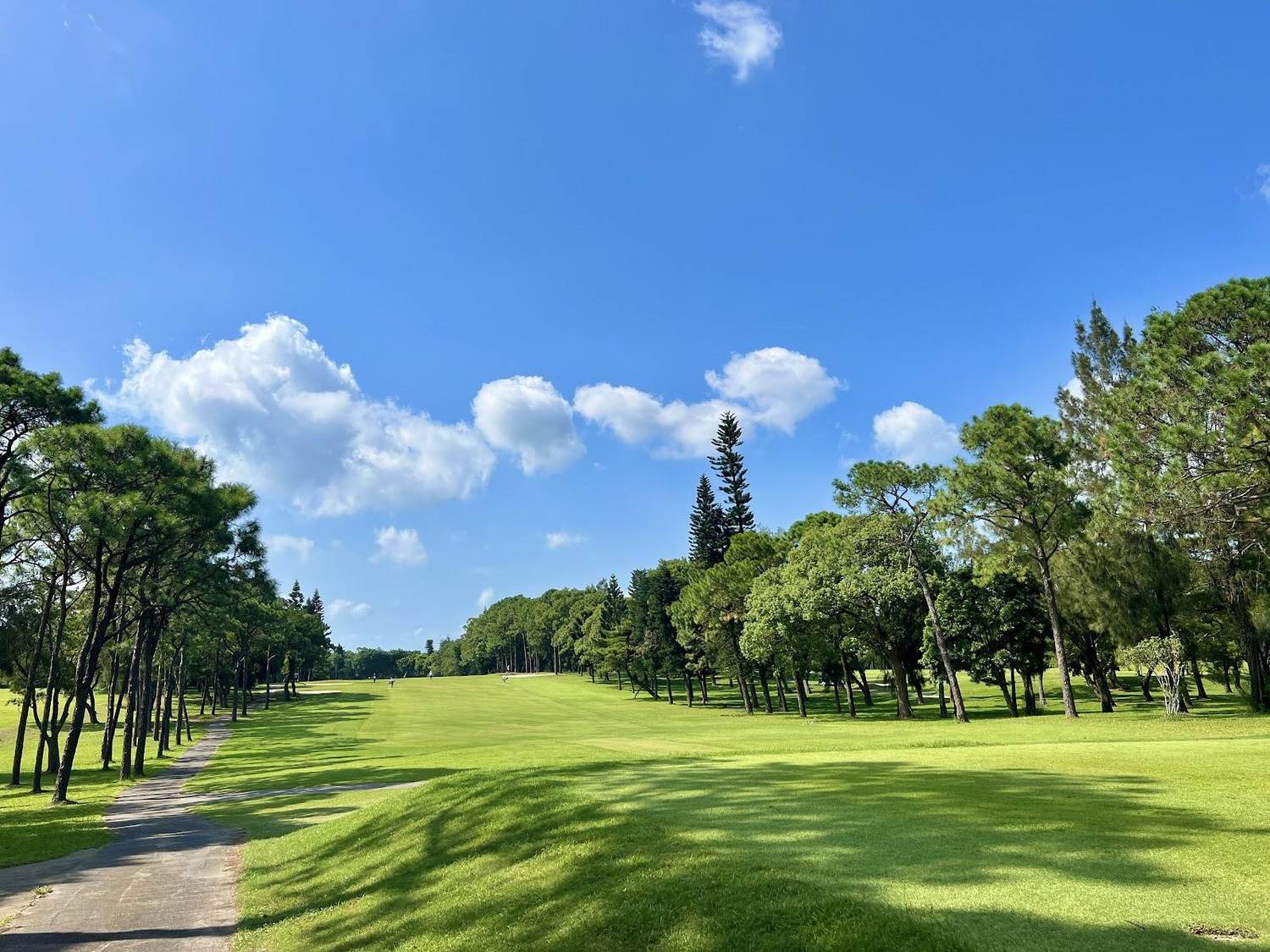 Linkou International Golf and Country Club, tree lined parkland fairway on the Linkou Plateau near Taipei, Taiwan