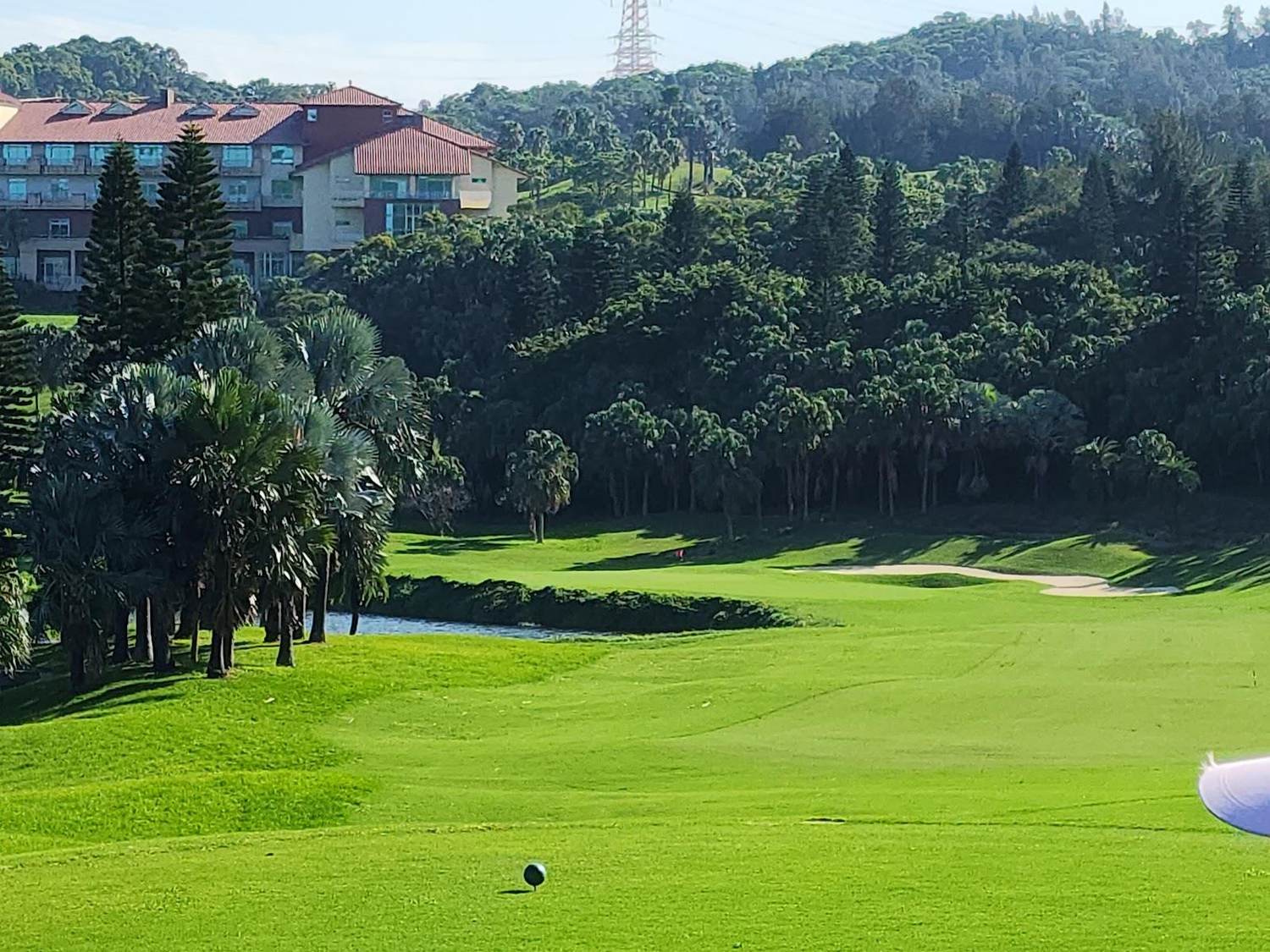 Miramar Golf and Country Club, Jack Nicklaus fairway with water and bunkering on the Linkou plateau, New Taipei, Taiwan