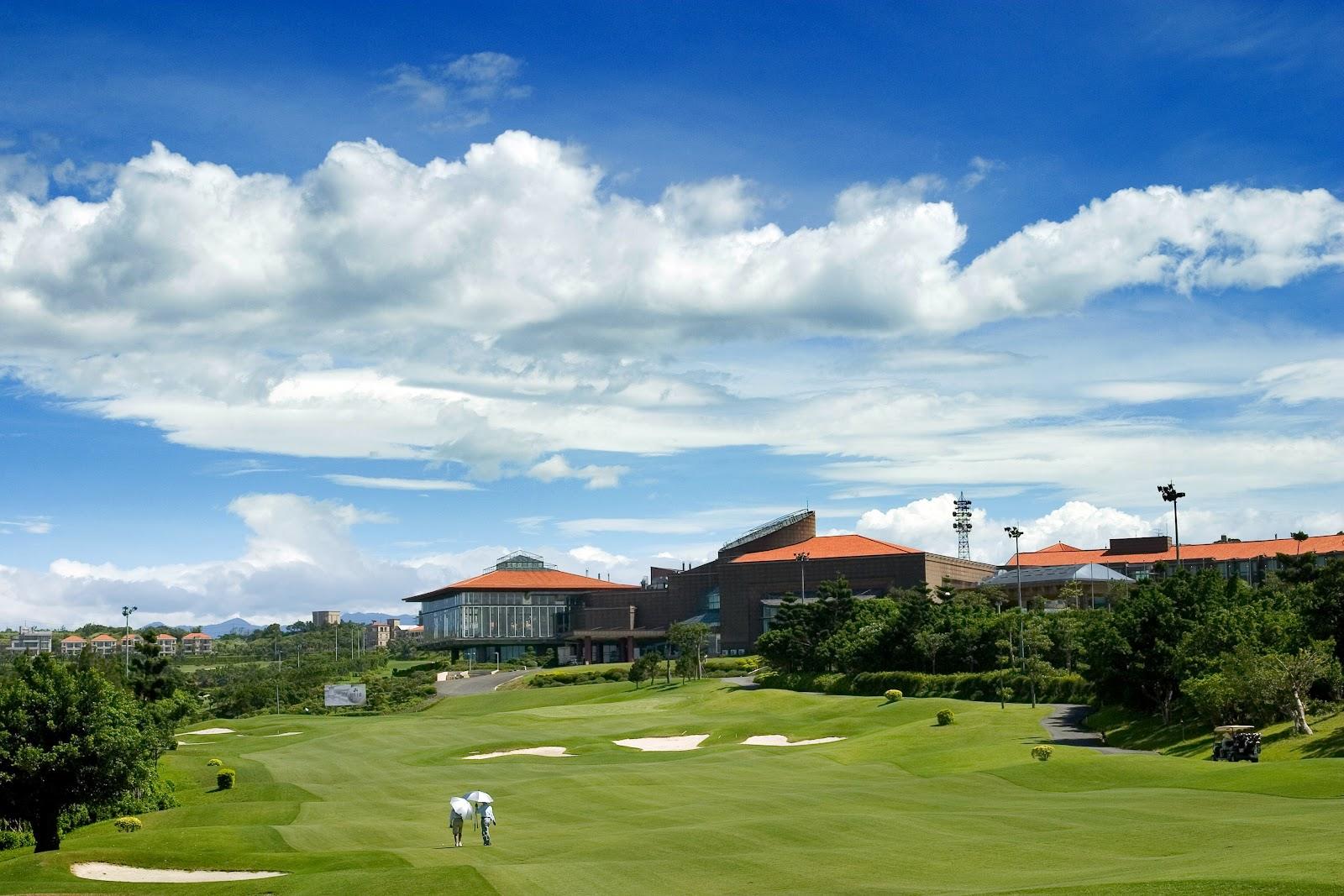 Sunrise Golf and Country Club, manicured fairway and undulating terrain near Taoyuan, northern Taiwan