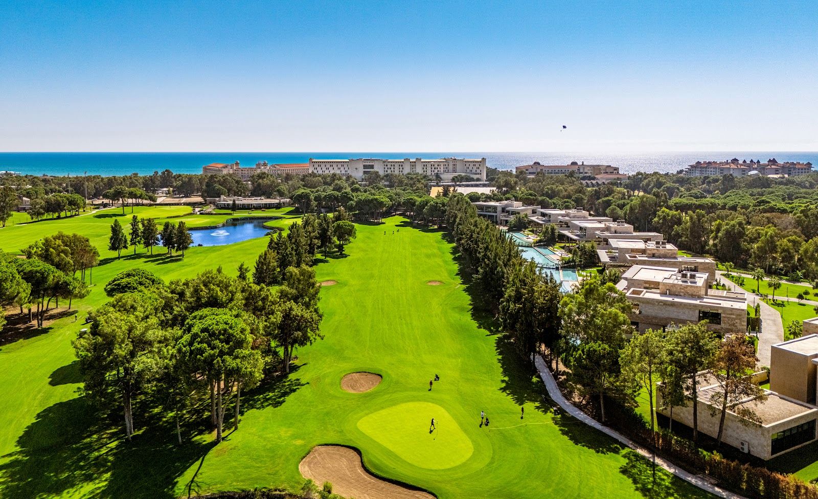 Kaya Palazzo Golf Club, fairways through Mediterranean pine forest at Belek near Antalya, Turkey