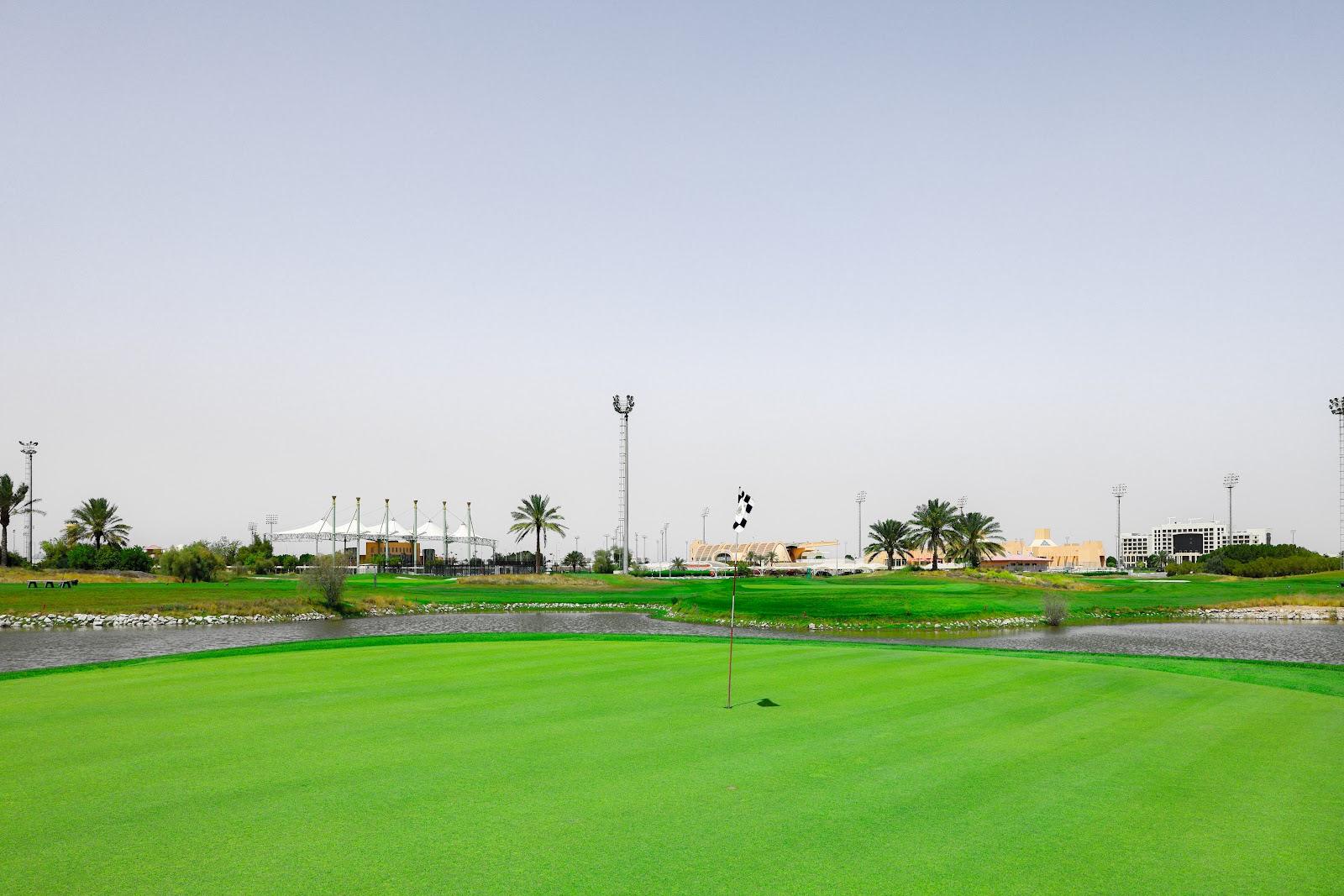 Al Ain Equestrian, Shooting & Golf Club, desert style fairway framed by dunes in the oasis city of Al Ain, UAE