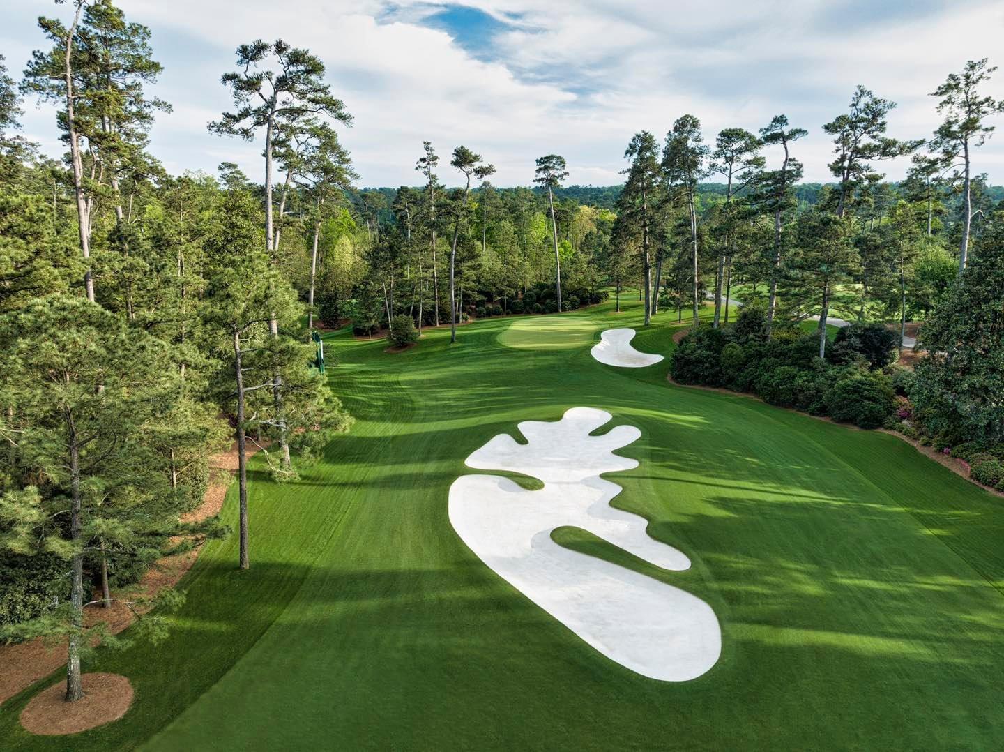 Augusta National Golf Club, the manicured fairways and pines of the home of the Masters in Augusta, Georgia
