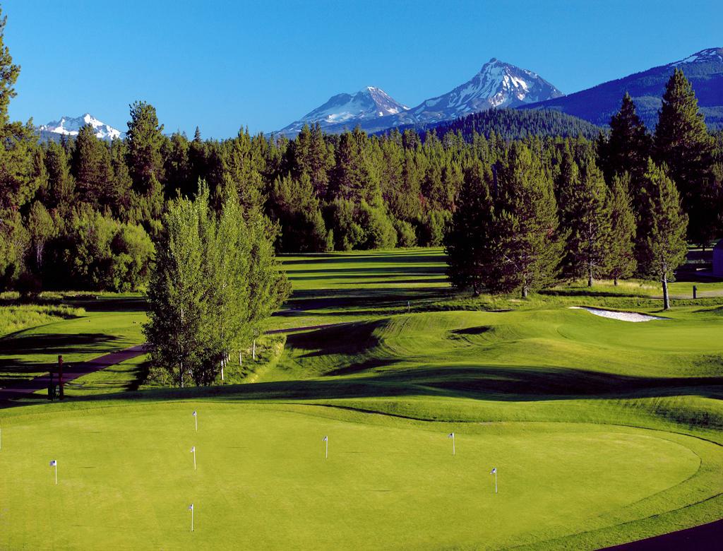 Black Butte Ranch, fairways under the Cascade Range near Sisters in Central Oregon