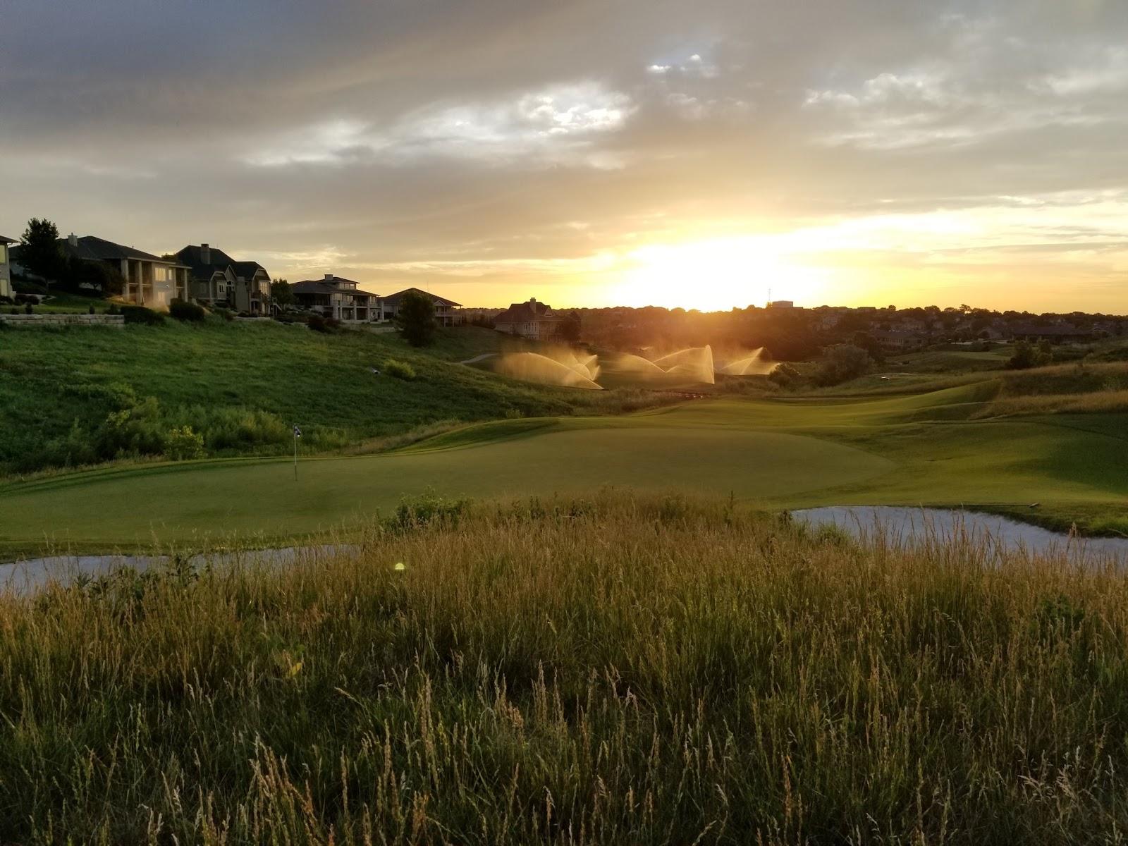 Colbert Hills Golf Course, tallgrass prairie fairways in the Flint Hills at Manhattan, Kansas