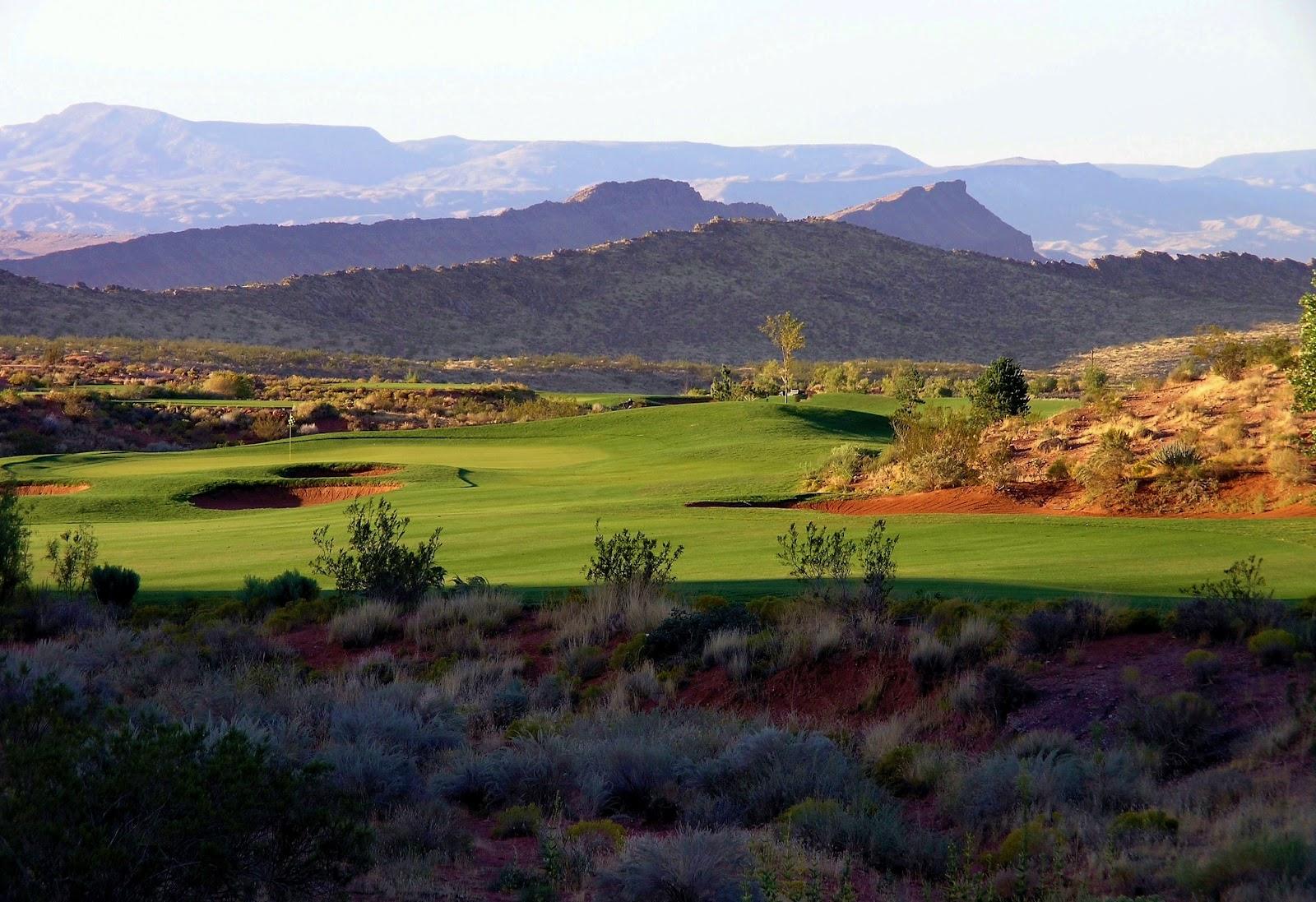 Coral Canyon Golf Course, red rock desert fairways near St. George in Washington, Utah