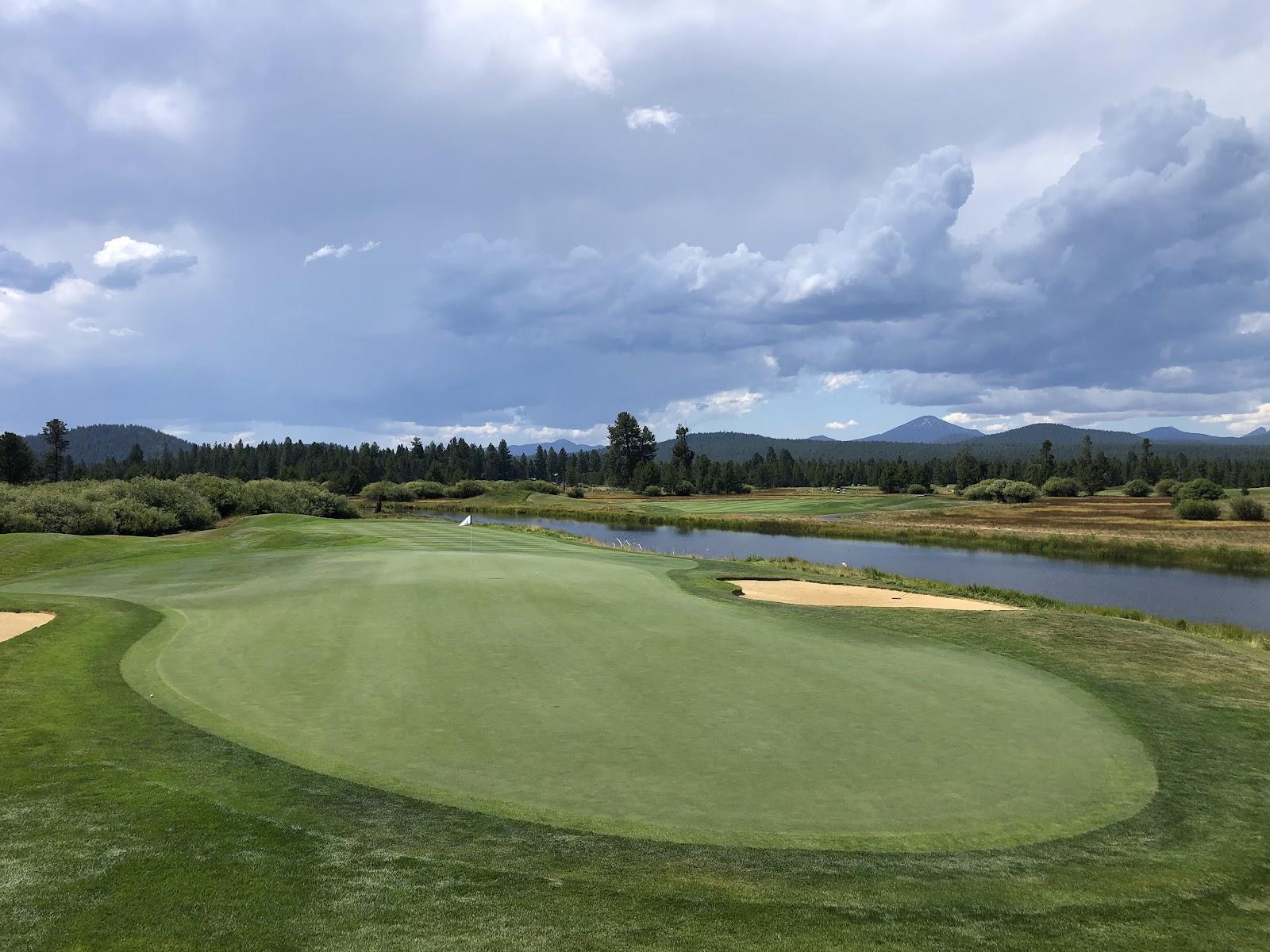 Crosswater Club at Sunriver, fairways winding through Deschutes wetland and pine forest in central Oregon