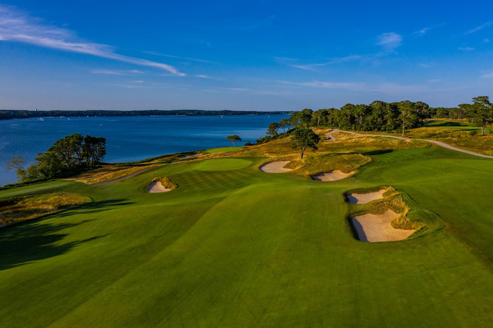 Eastward Ho Country Club, tumbling links fairways above Pleasant Bay in Chatham, Cape Cod