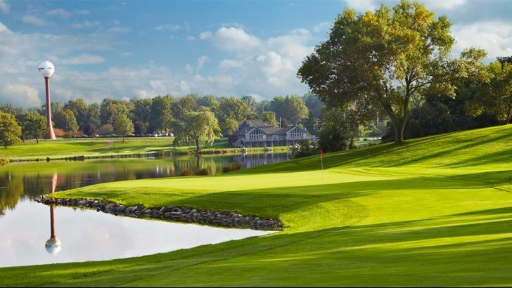 Firestone Country Club South Course, long tree-lined championship parkland at Akron, Ohio