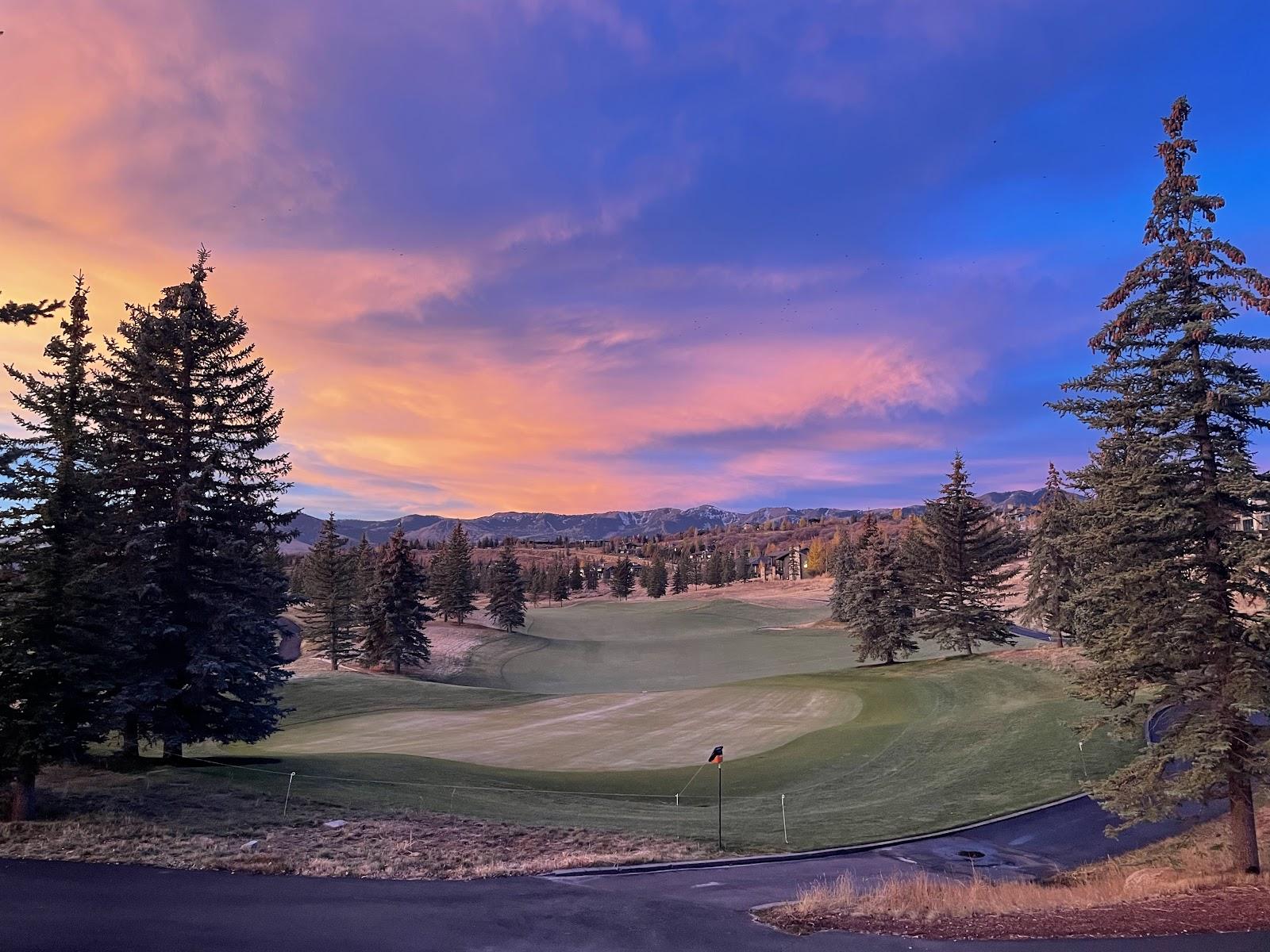 Glenwild Golf Club, fairways through high meadow and ridges in the Snyderville Basin above Park City, Utah
