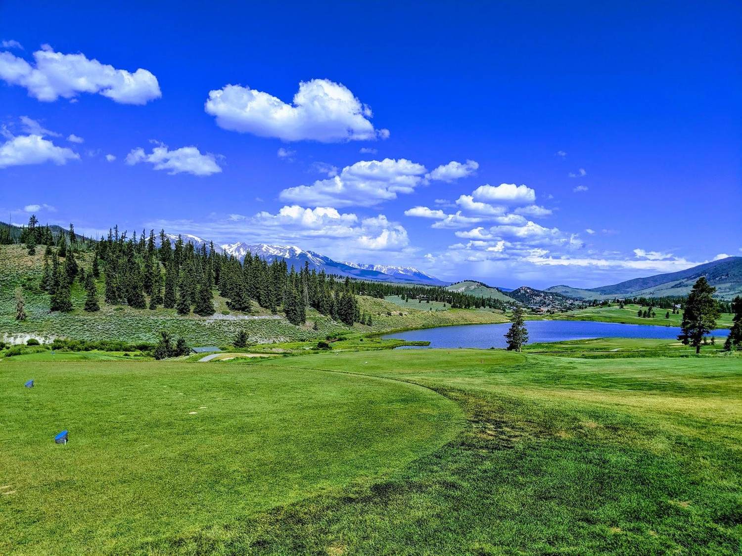 Keystone Ranch Golf Course, mountain valley fairways and lodgepole pines in Keystone, Colorado