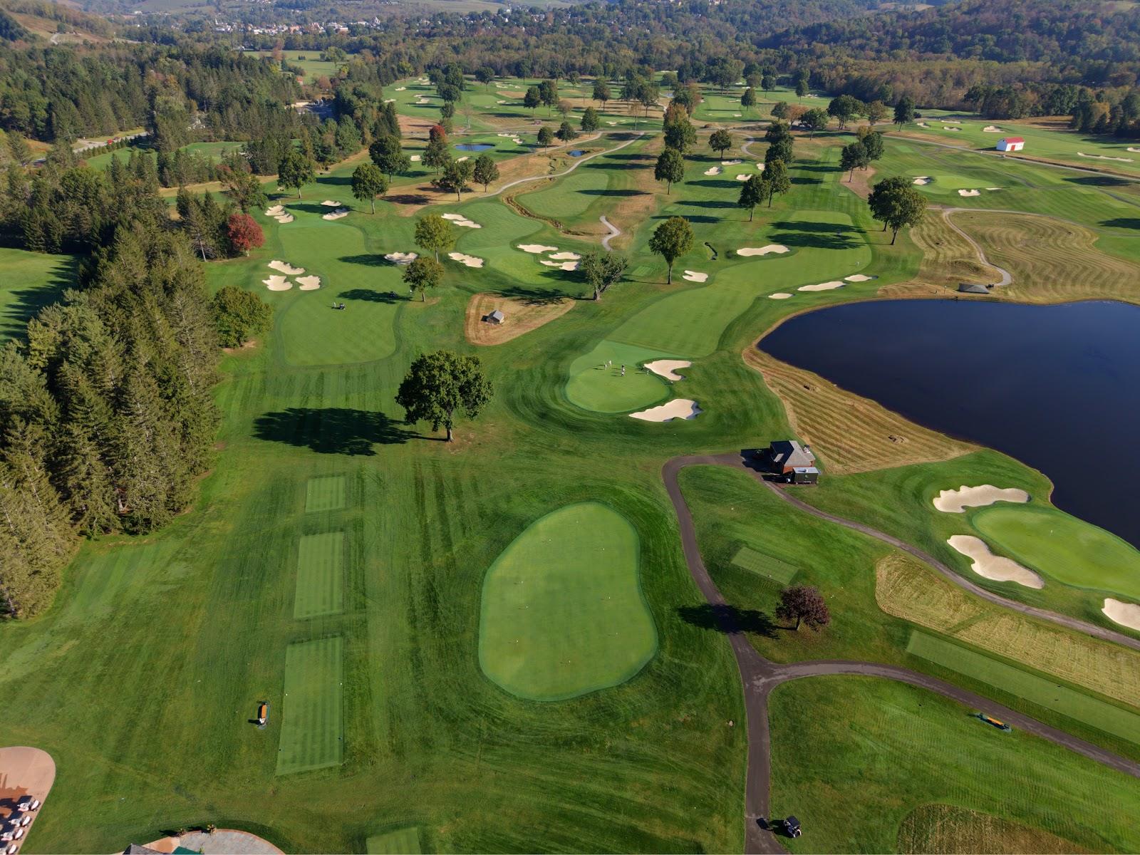 Laurel Valley Golf Club, a mountain parkland fairway below the Laurel Ridge near Ligonier, Pennsylvania