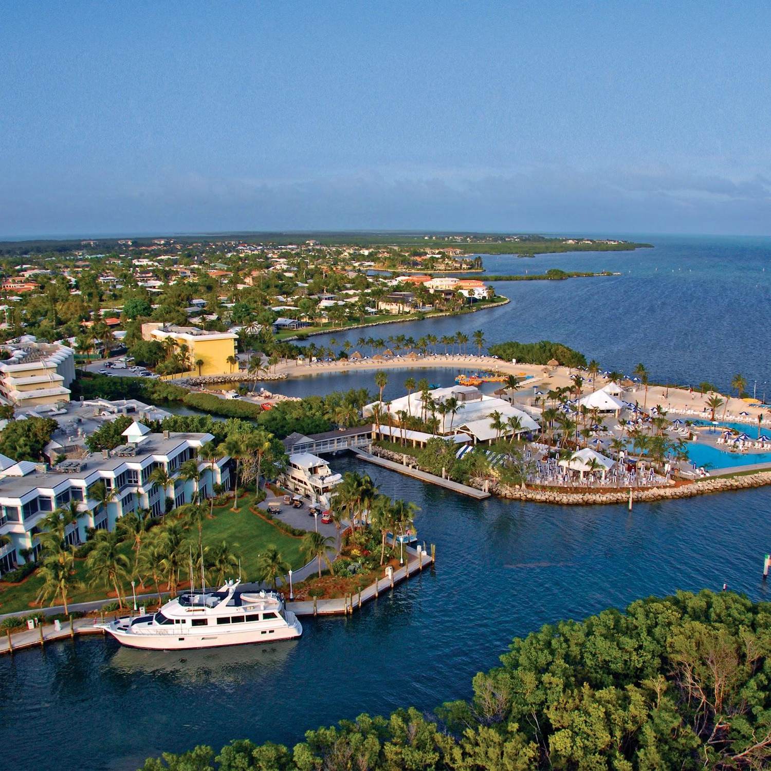 Ocean Reef Club, the tropical fairways framed by palms and mangrove on the private Keys property in Key Largo, Florida