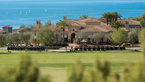 Pelican Hill Ocean North Course, fairway on the bluffs above the Pacific in Newport Coast, California