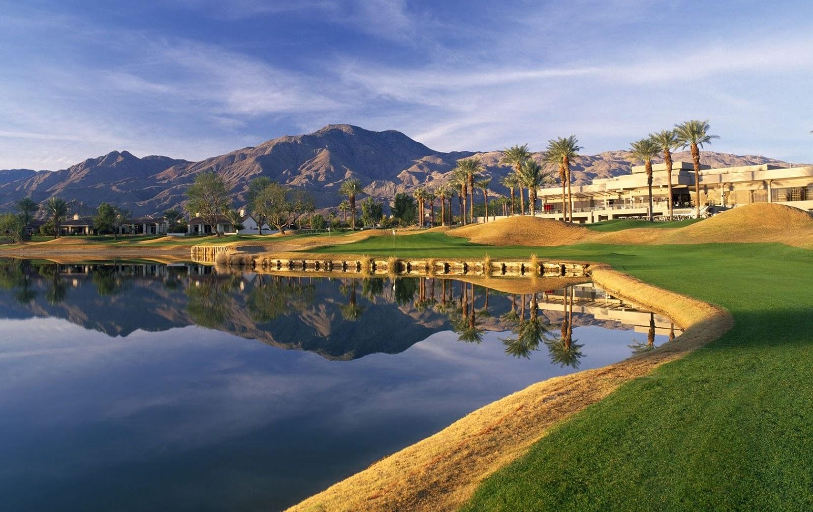 PGA West Nicklaus Tournament Course, desert fairway framed by mountains in La Quinta, California