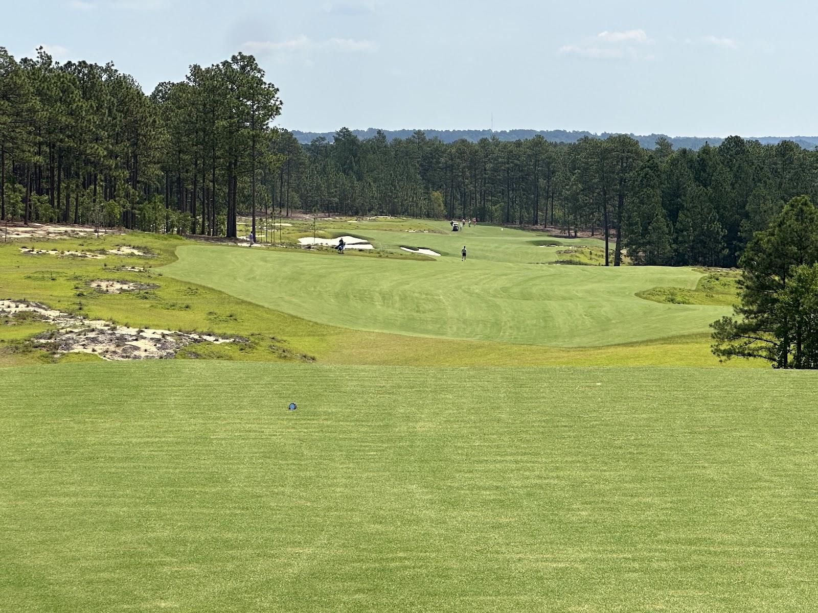Pinehurst No. 10, rugged sand mined dunes and wiregrass on the Tom Doak course near Aberdeen, North Carolina