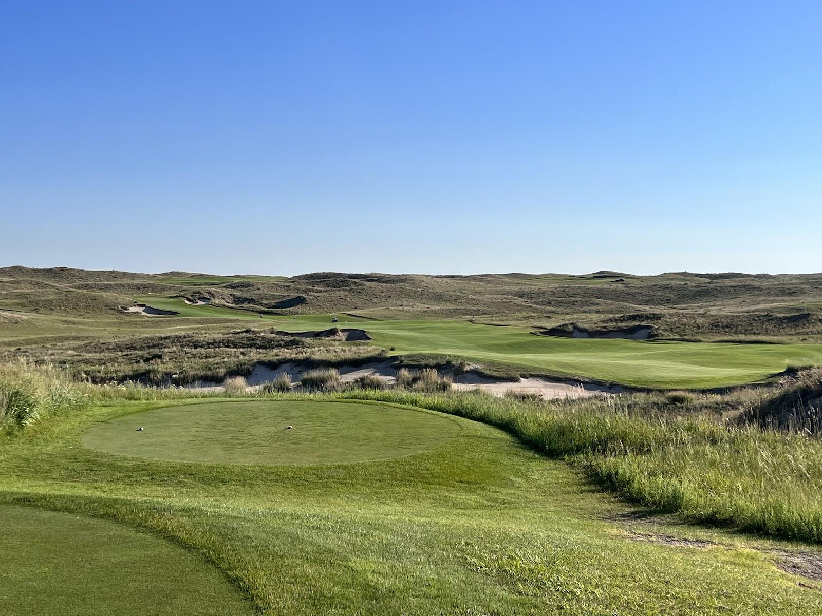 Sand Hills Golf Club, fescue fairway tumbling through the dunes near Mullen, Nebraska