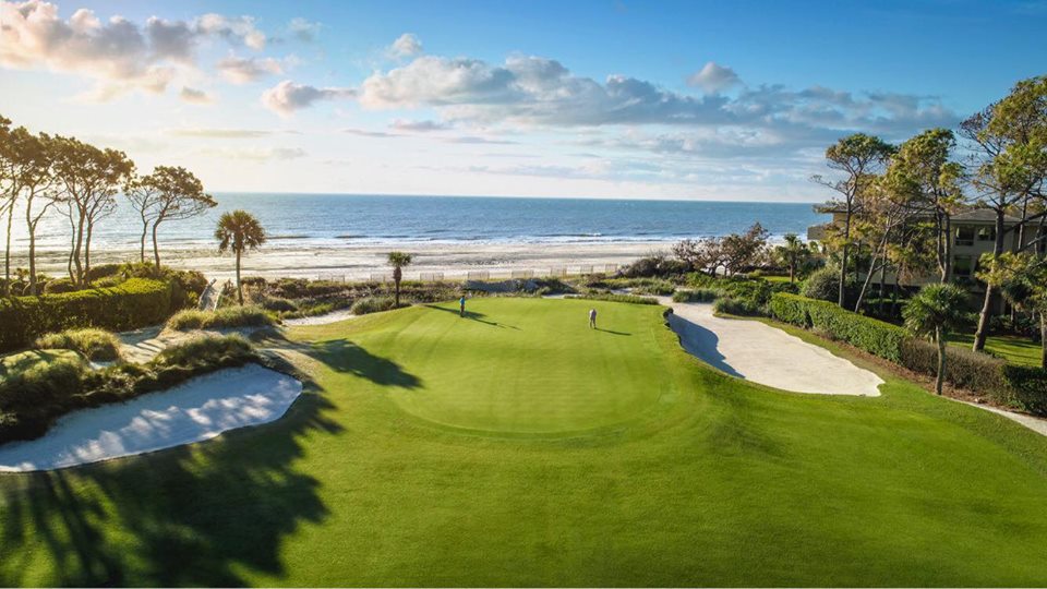 Atlantic Dunes by Davis Love III at The Sea Pines Resort, a low country fairway framed by sandy waste on Hilton Head Island, South Carolina