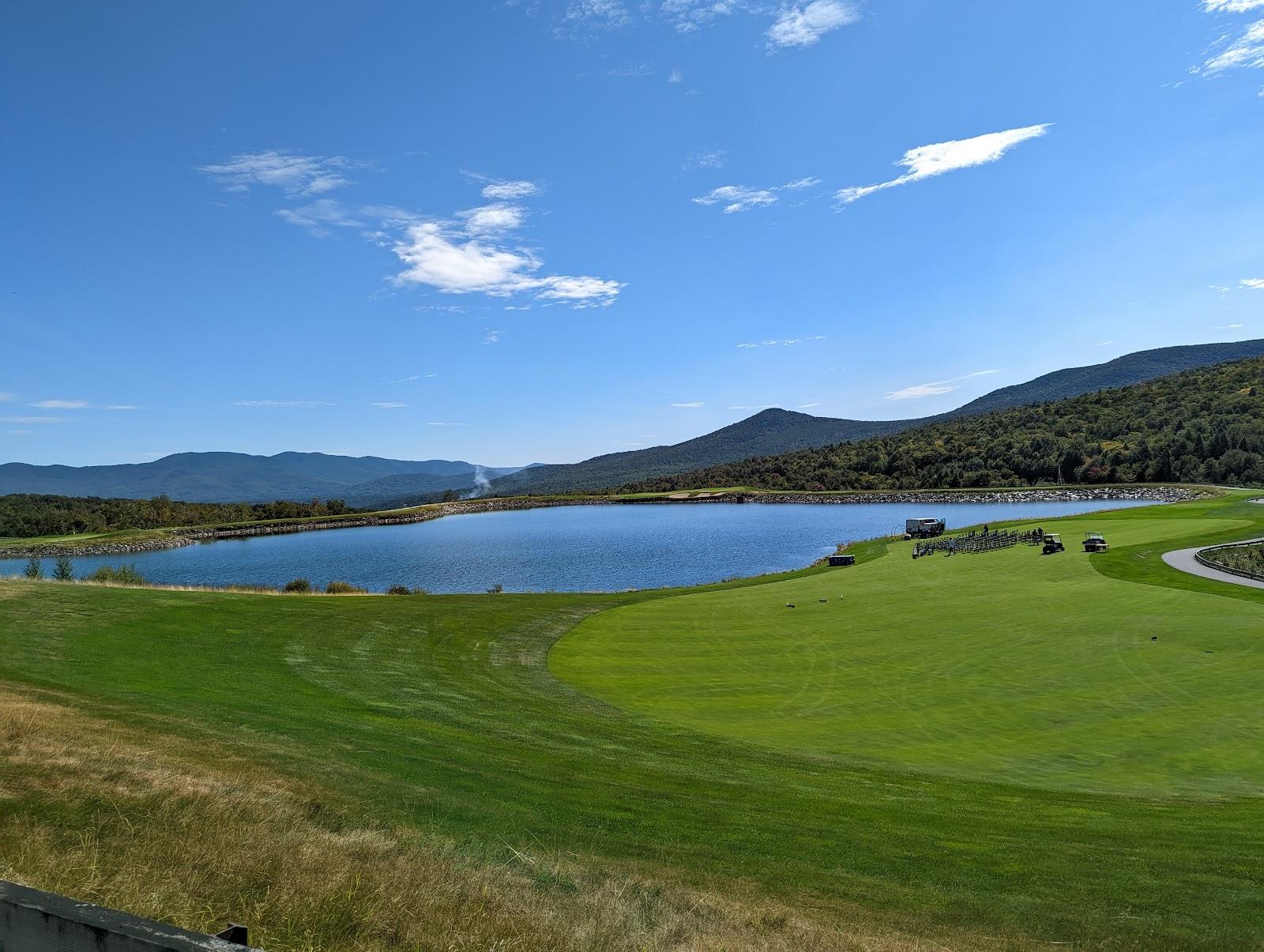 Stowe Mountain Club, the Bob Cupp mountain course at Spruce Peak below Mount Mansfield, Vermont