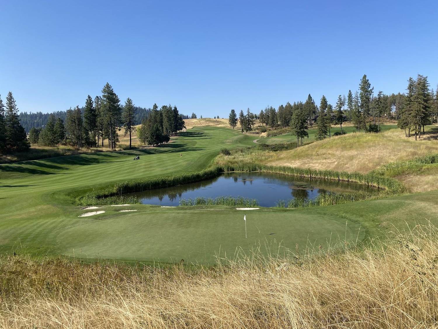 The Club at Black Rock, fairways routed through forest and rock above Lake Coeur d'Alene, Idaho