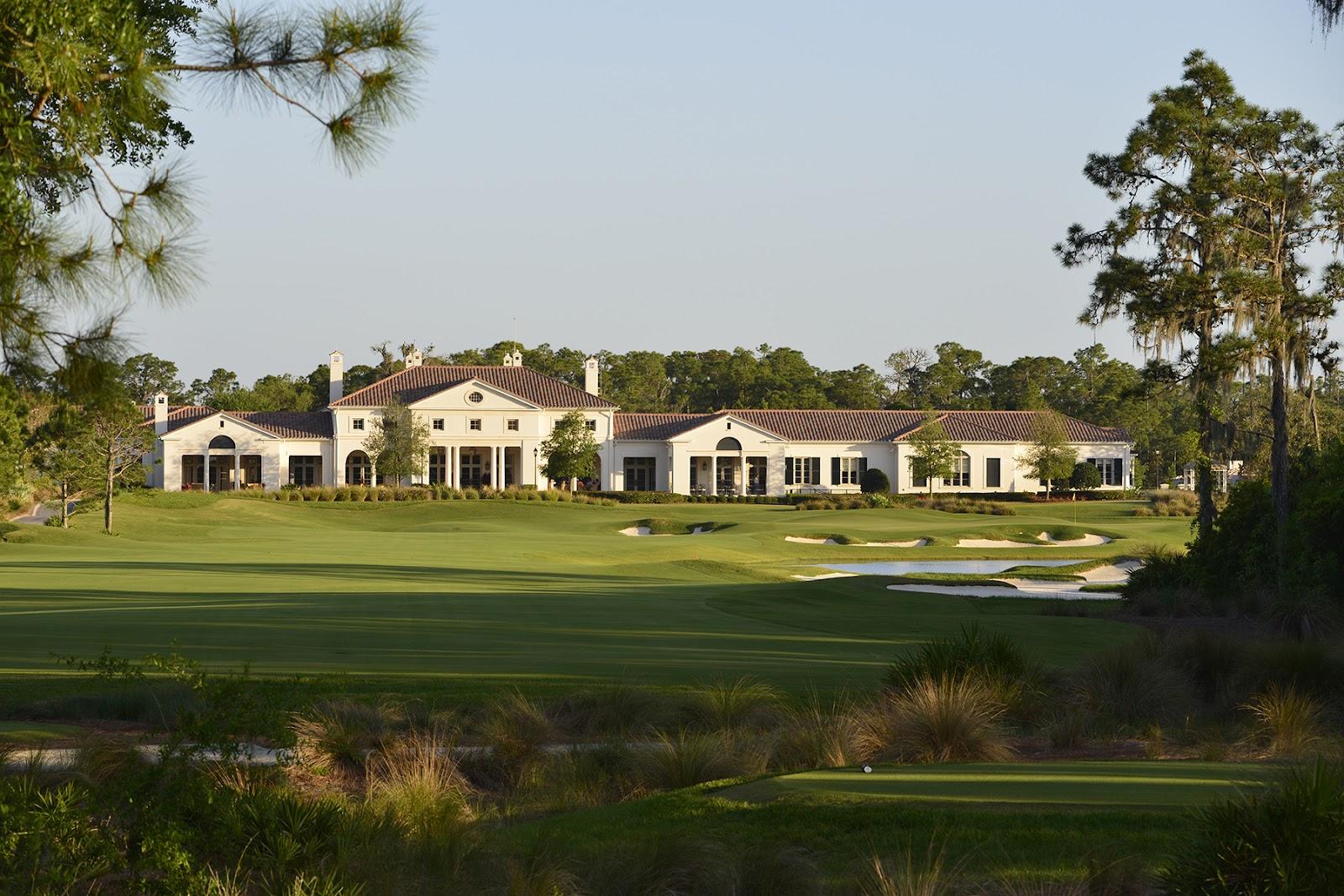 The Concession Golf Club, the wide bunkered fairways of the Jack Nicklaus design through wetlands and oak hammocks in Bradenton, Florida