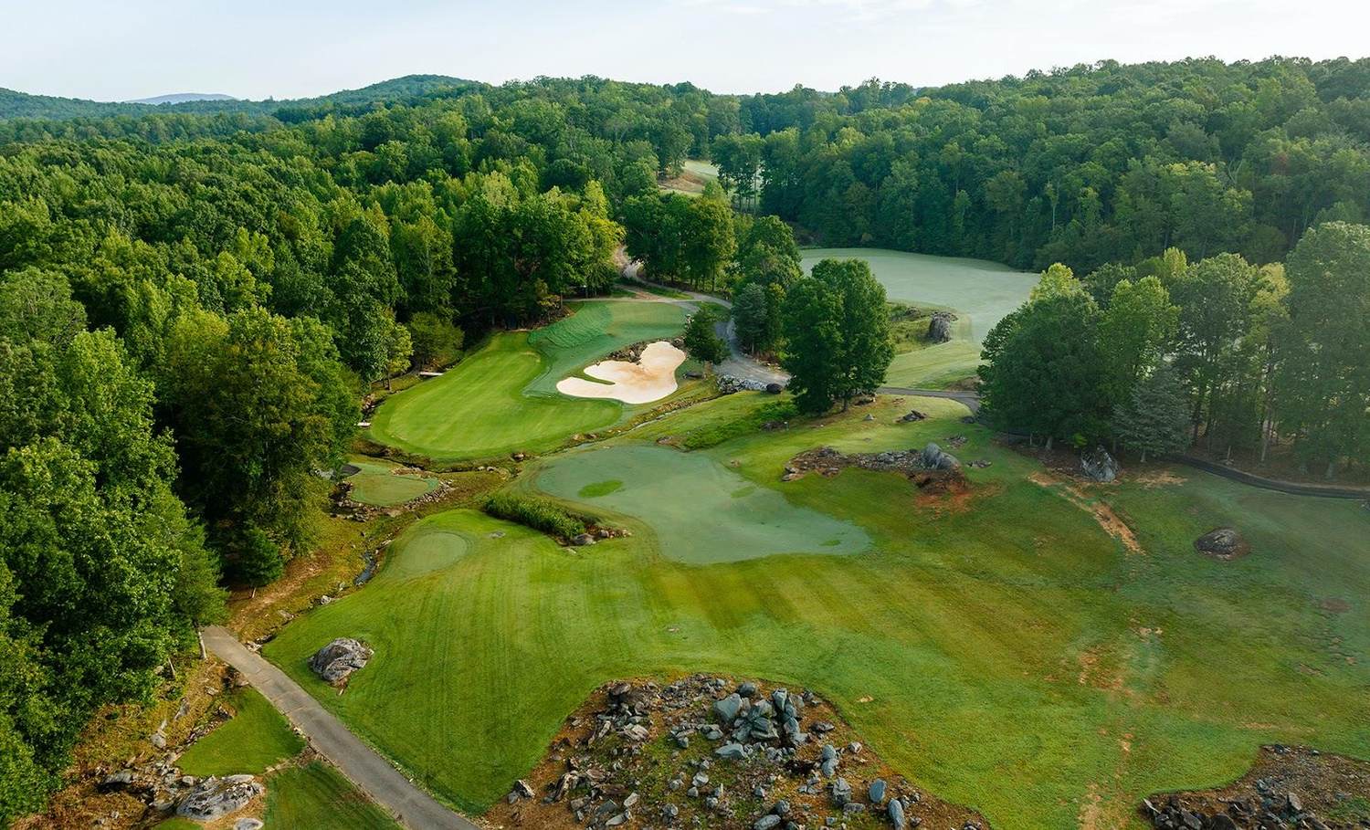 Tot Hill Farm Golf Club, Mike Strantz course with rocky outcrops near Asheboro, North Carolina