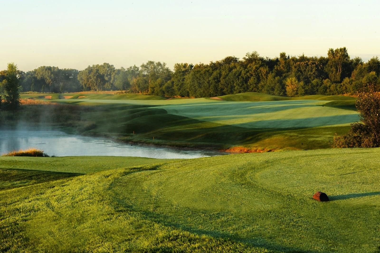 University Ridge Golf Course, prairie and woodland fairway near Madison, Wisconsin