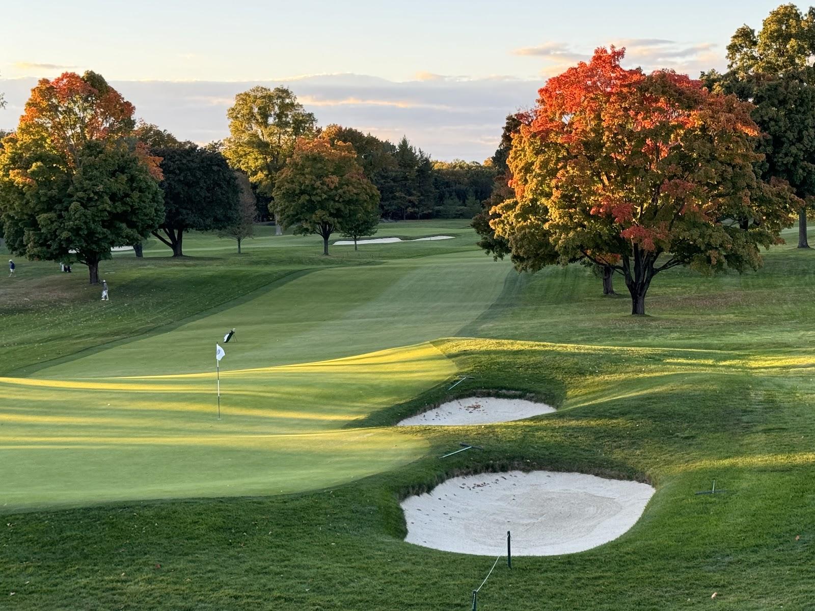 Winged Foot Golf Club East Course, wooded parkland and contoured greens in Mamaroneck, New York