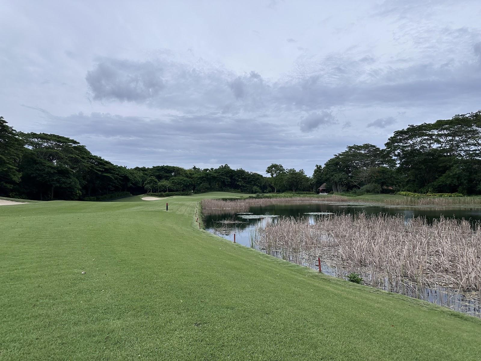 Bali National Golf Club, tropical fairway in the Nusa Dua resort belt, Bali, Indonesia