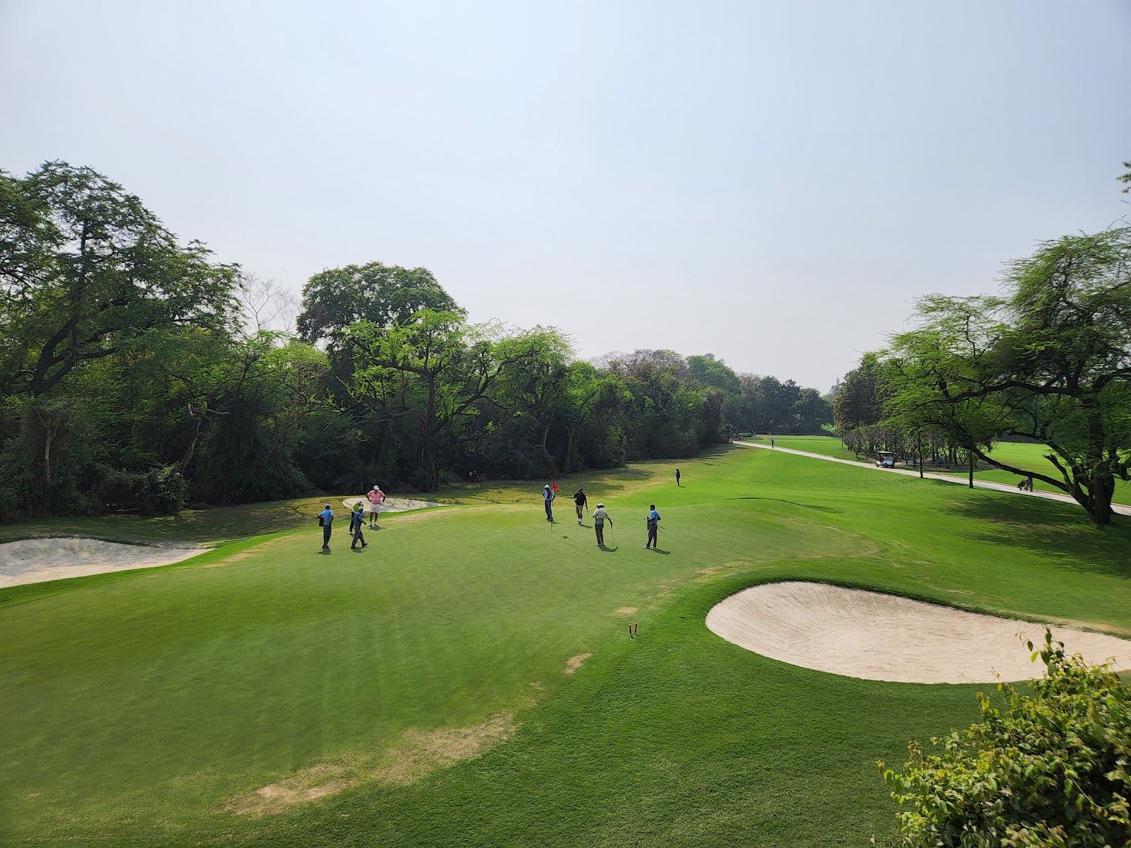 Delhi Golf Club, tree lined fairways of the Lodhi Course among centuries old monuments in New Delhi