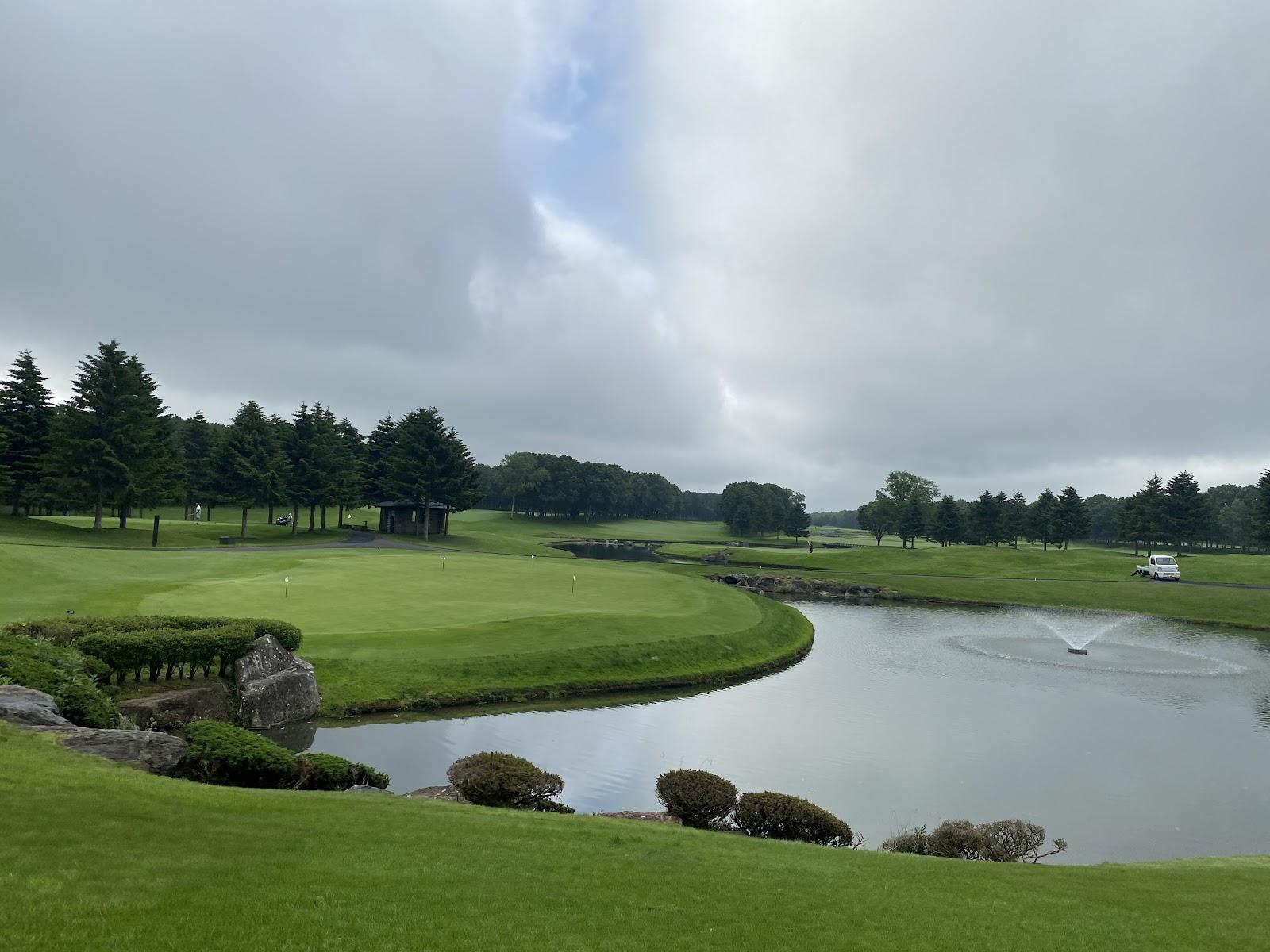 Hokkaido Classic Golf Club, Jack Nicklaus Signature fairway among trees in Hokkaido, Japan