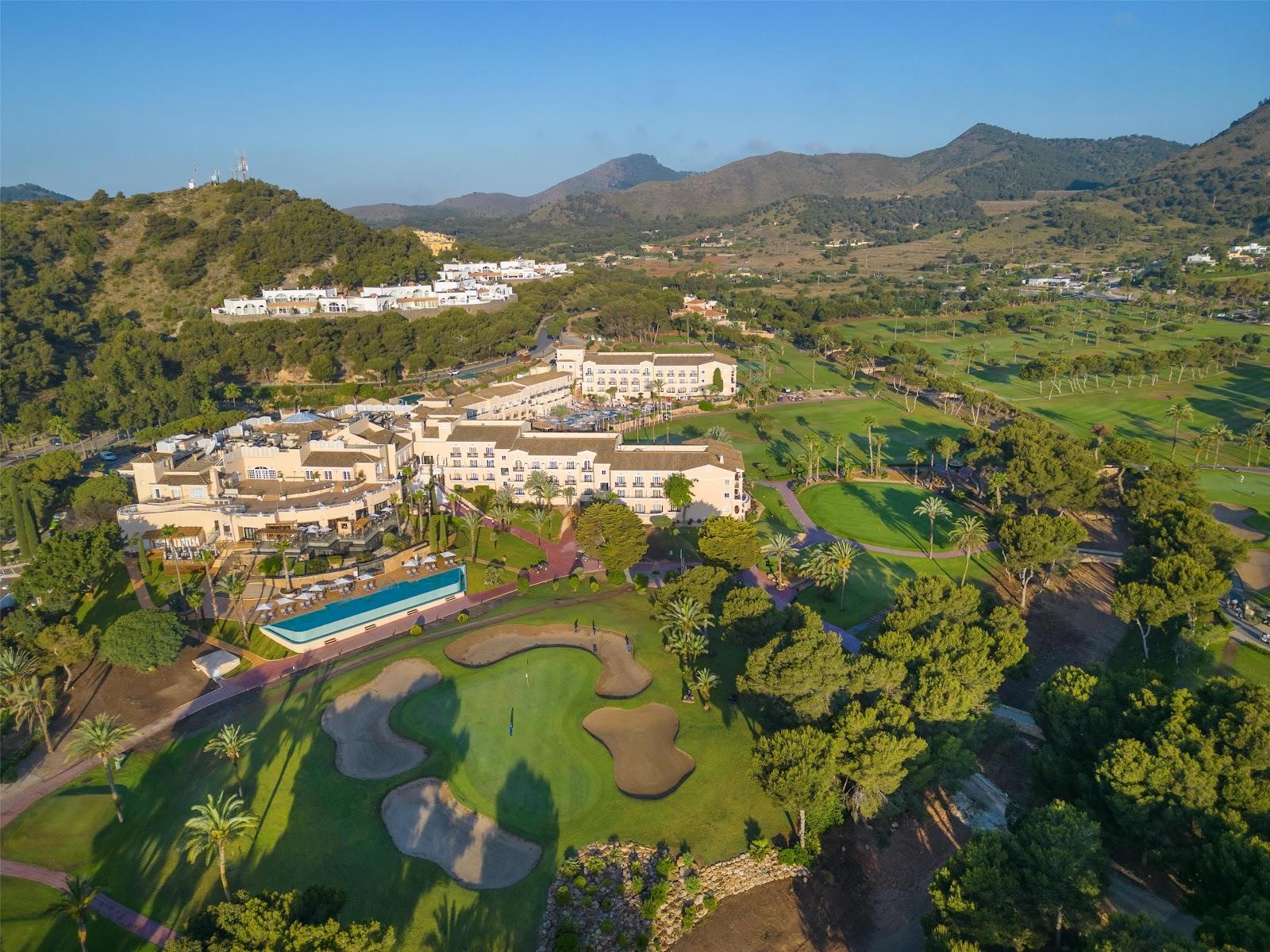 La Manga Club golf resort in the Murcia region of Spain, fairways framed by hills on the Costa Calida