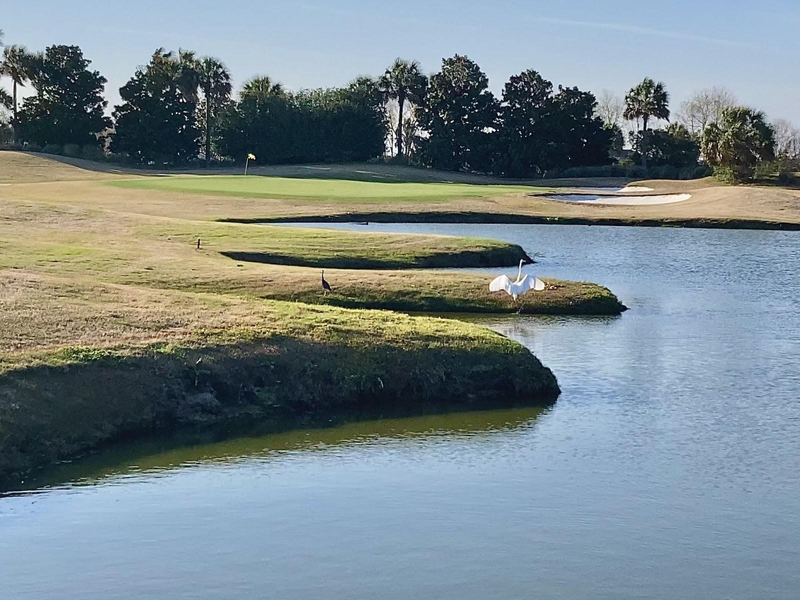 The Club at Savannah Harbor golf course beside the Savannah River, Georgia