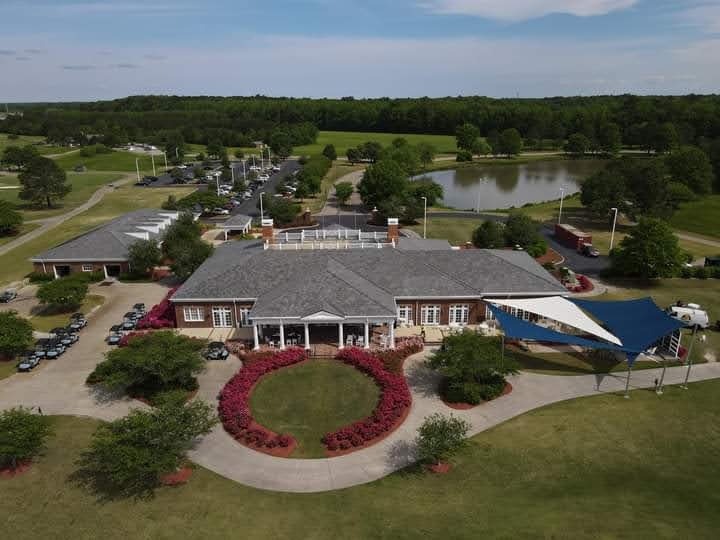 Virginia Beach National Golf Club, fairway and water hazard near the oceanfront, Virginia