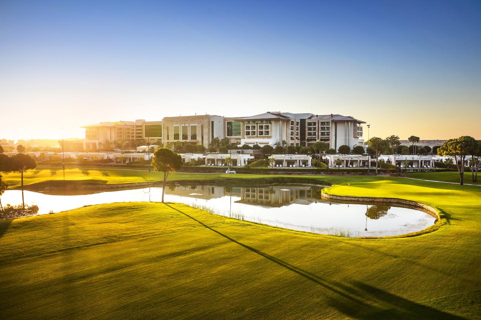 Regnum Carya Golf and Spa Resort, pine lined fairway on the Belek golf coast in Turkey