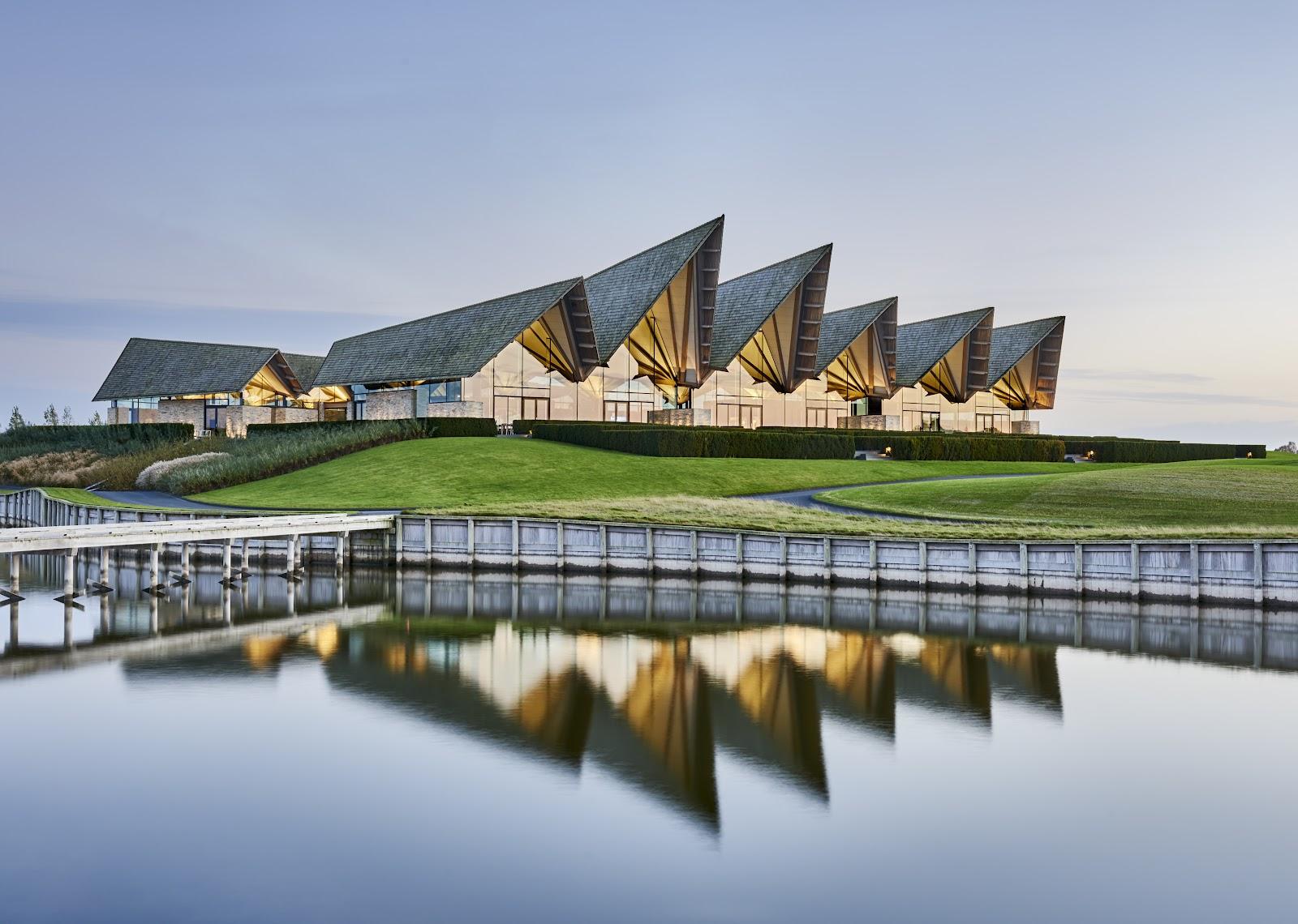 Great Northern golf course at Kerteminde on Funen, Denmark, water and open fairways