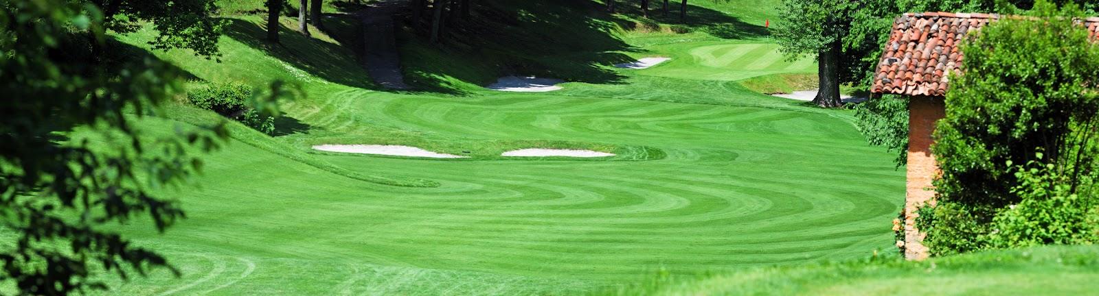 Menaggio and Cadenabbia Golf Club above Lake Como, Italy, with mountain views