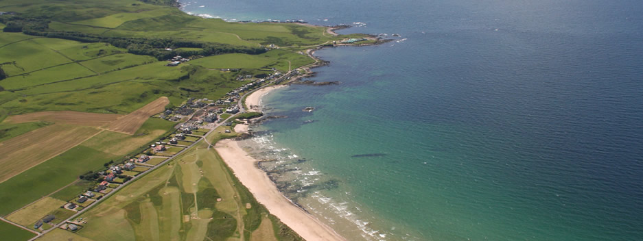 Links golf on the dunes at Machrihanish on the Kintyre peninsula, Scotland