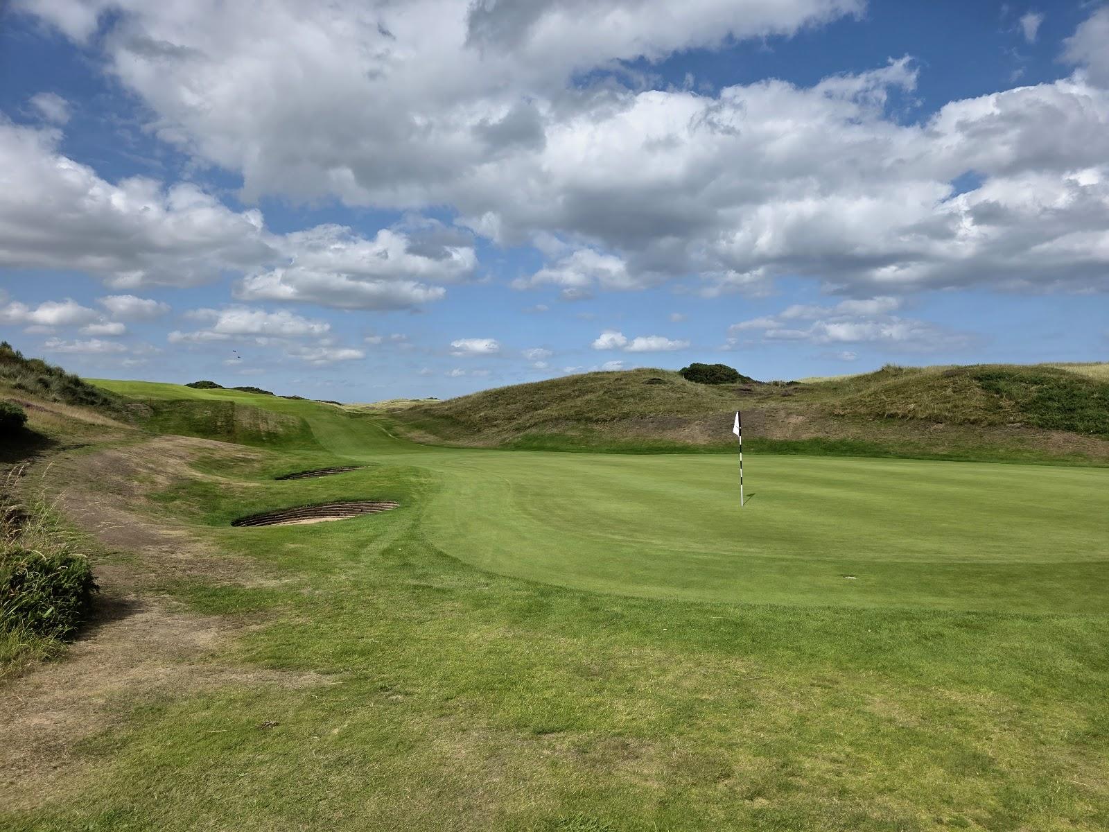 Murcar Links north of Aberdeen, tumbling dunes and links fairways running along the North Sea