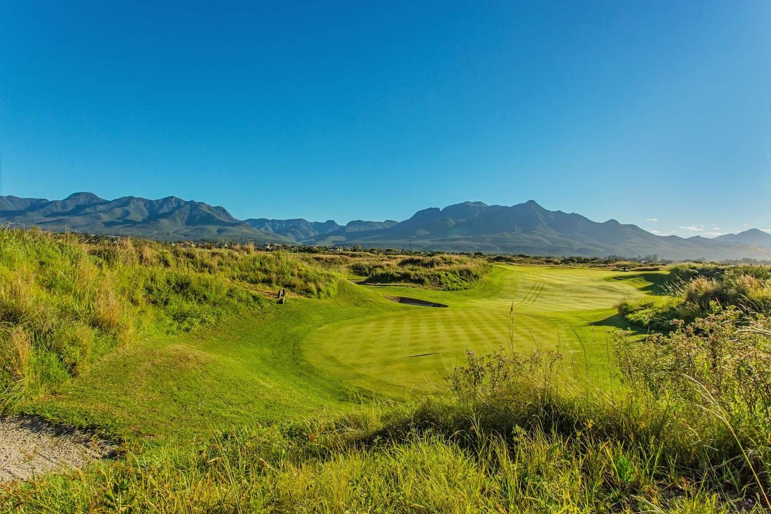 The Links at Fancourt, dune shaped links fairway near George on the Garden Route, South Africa