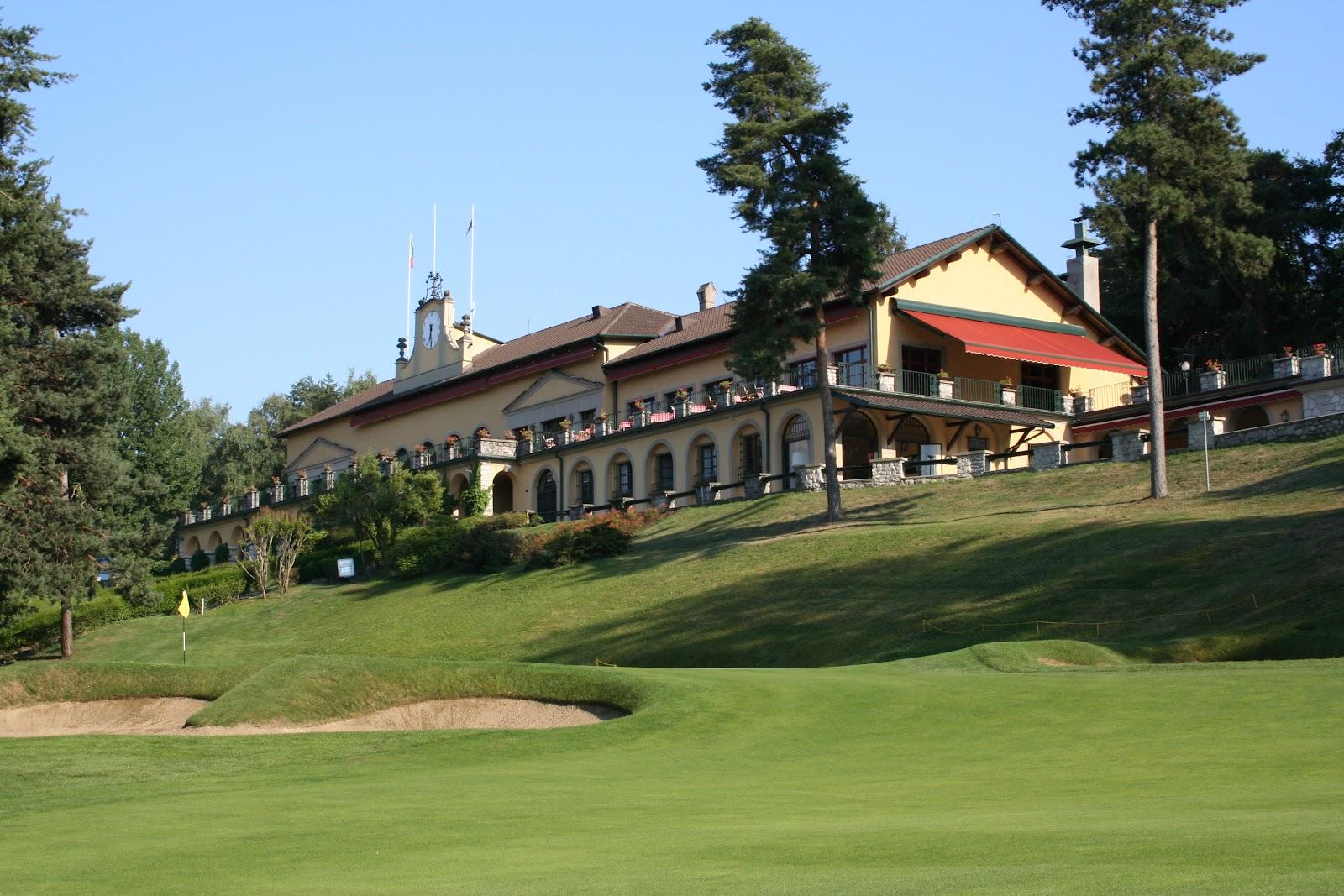 Circolo Golf Villa d'Este at Montorfano above Lake Como, Italy, fairway among chestnut and pine