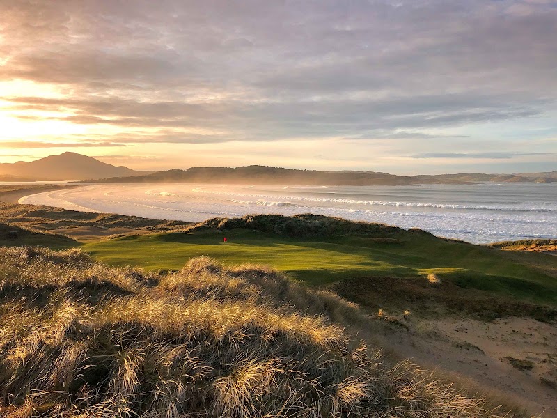 St Patrick's Links at Rosapenna, scaled dunes above Sheephaven Bay, Donegal, Ireland