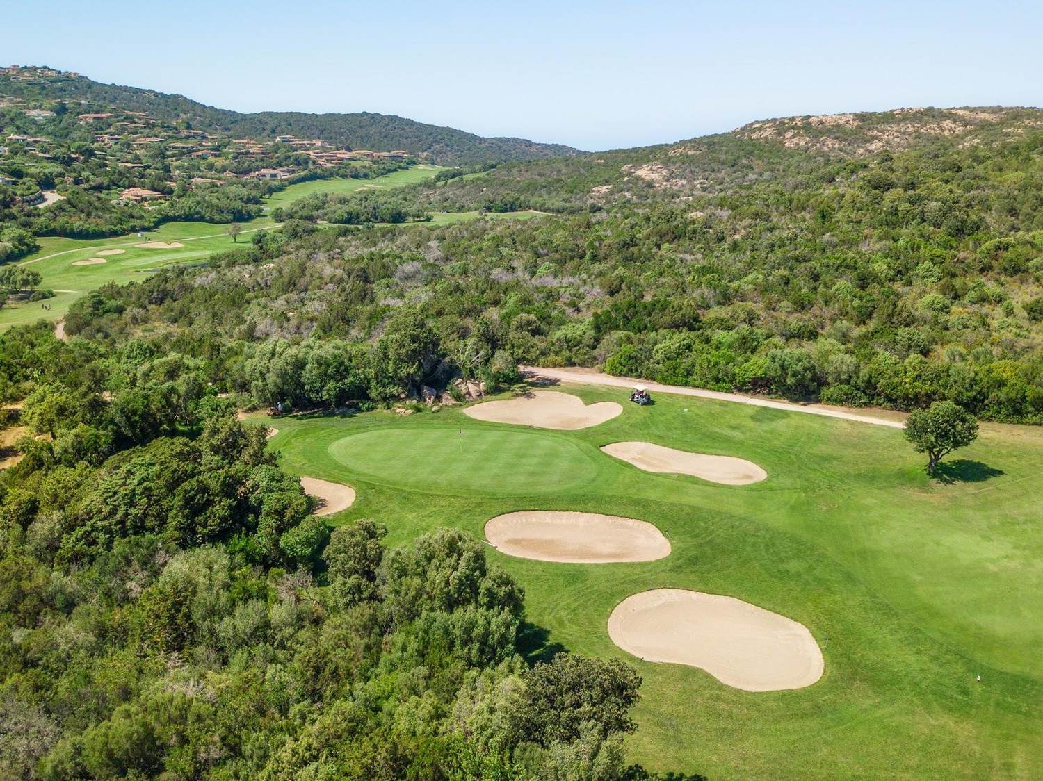 Pevero Golf Club between two bays on the Costa Smeralda, Sardinia